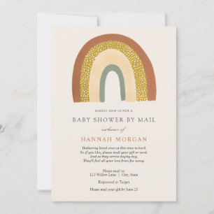 Vintage Rainbow Baby Shower by Mail invitation