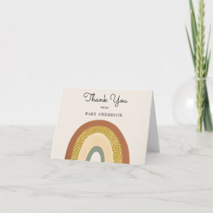 Vintage Rainbow Baby Shower Thank You Postcard