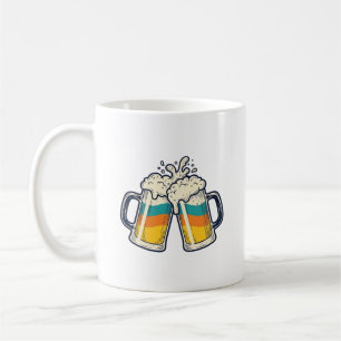 Vintage Rainbow Beer Mug Cheers Vector Shirt_1