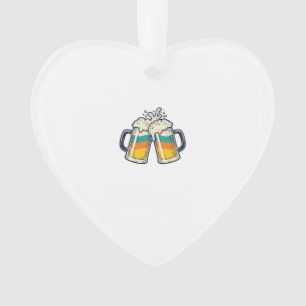 Vintage Rainbow Beer Mug Cheers Vector Shirt_1 Ornament
