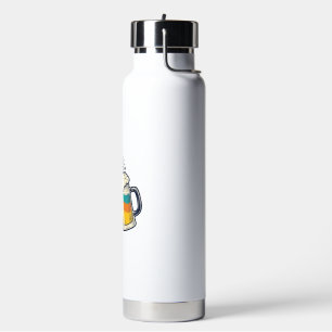 Vintage Rainbow Beer Mug Cheers Vector Shirt_1 Water Bottle