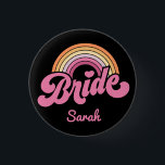 Vintage Rainbow Birde's Maid Badge Button<br><div class="desc">Vintage Rainbow Birde's Maid Badge Button
Vintage Bride To Be Bride's Maid BrideTribe</div>