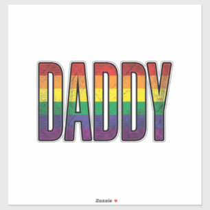 Vintage Rainbow Daddy Pride Typography T-Shirt_1