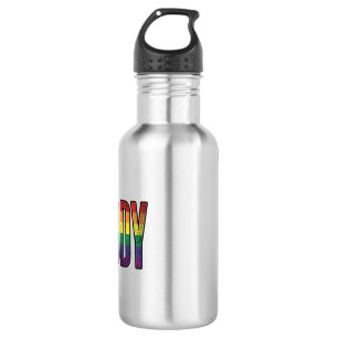Vintage Rainbow Daddy Pride Typography T-Shirt_1 532 Ml Water Bottle
