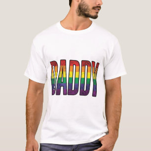 Vintage Rainbow Daddy Pride Typography T-Shirt_1 T-Shirt