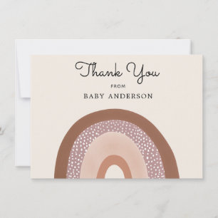 Vintage Rainbow Girl Baby Shower Thank You Postcar Card
