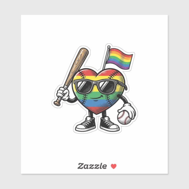 Vintage Rainbow Heart Baseball Pride Shirt Design_ (Sheet)