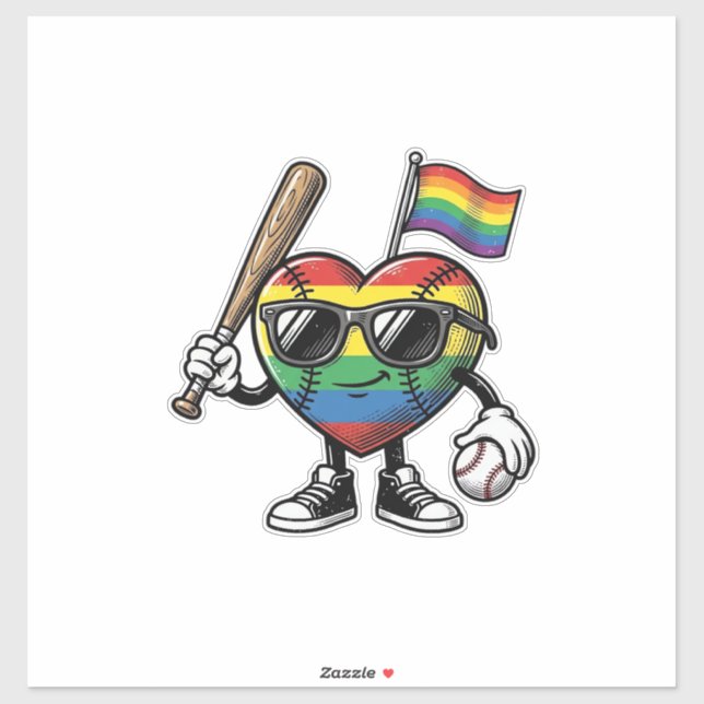 Vintage Rainbow Heart Baseball Pride Shirt Design_ (Sheet)
