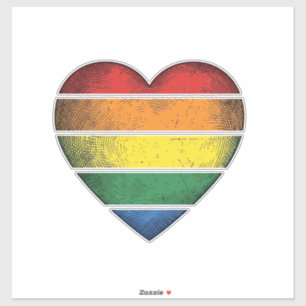 Vintage Rainbow Heart Pride Vector Shirt Design_1