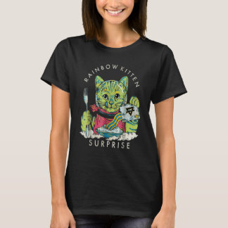 Vintage Rainbow Kitten Surprise  Cat T-Shirt
