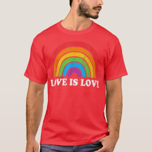 Vintage Rainbow Lgbt Pride Love Is Love T-Shirt