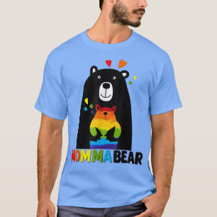 Vintage Rainbow Mama Bear Hug Love Support Parent T-Shirt