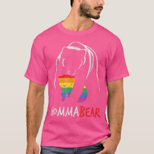 Vintage Rainbow Mama Bear Hug Love Support Parent T-Shirt