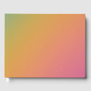 Vintage Rainbow Ombre Gradient Blur Abstract Desig Guest Book