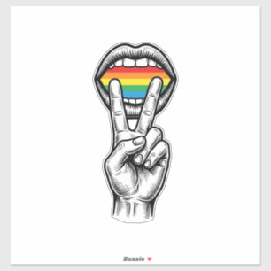 Vintage Rainbow Peace Hand Pride Vector Shirt_1
