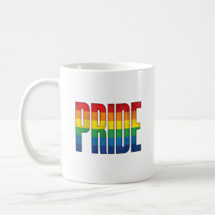 Vintage Rainbow Pride Typography Shirt Design_1 Coffee Mug