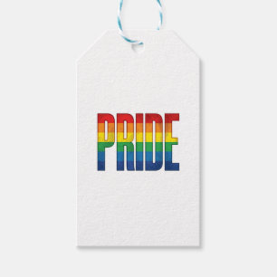 Vintage Rainbow Pride Typography Shirt Design_1 Gift Tags