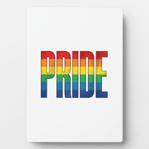 Vintage Rainbow Pride Typography Shirt Design_1 Plaque