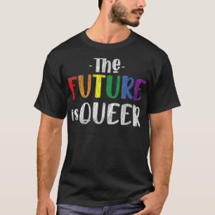 Vintage Rainbow The Future Is Queer Pride Lesbian  T-Shirt