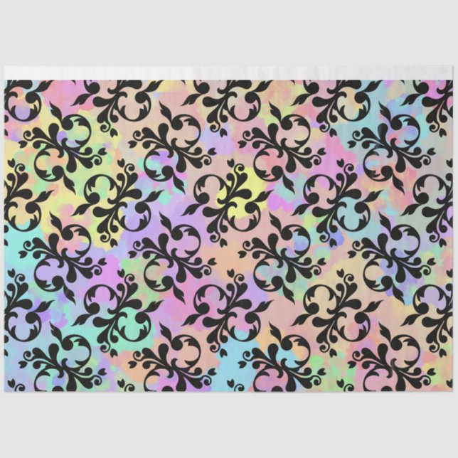 Vintage rainbow tissue paper (Front)