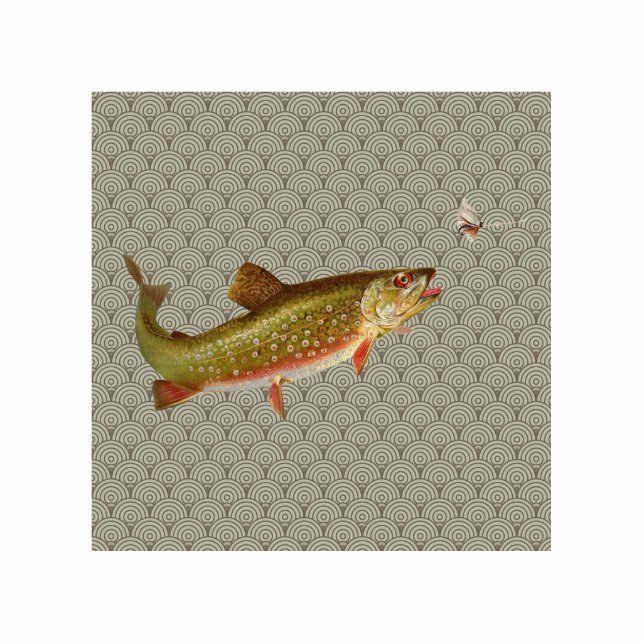 Vintage Rainbow Trout Fly Fishing Photo Sculpture Magnet (Front)
