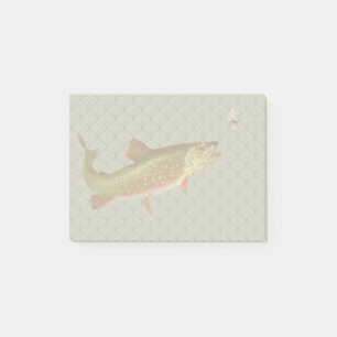 Vintage Rainbow Trout Fly Fishing Post-it Notes