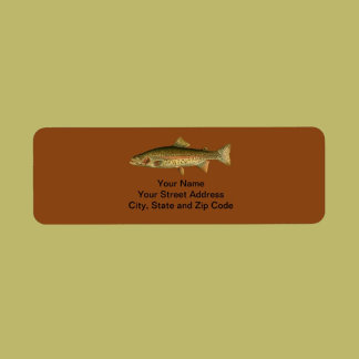 Vintage Rainbow Trout Saddle Brown Labels