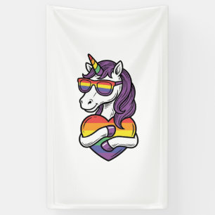 Vintage Rainbow Unicorn Heart Pride Shirt Design_1 Banner