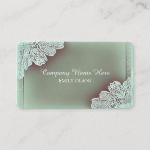 Vintage Raised Floral Business Card