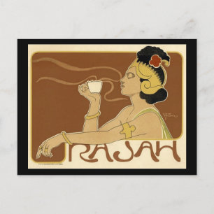 Vintage Rajah Coffee Advertisement Postcard