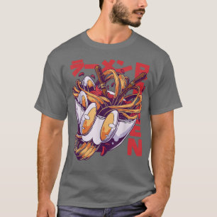 Vintage Ramen Bowl Monster Kaiju Japanese Noodle C T-Shirt