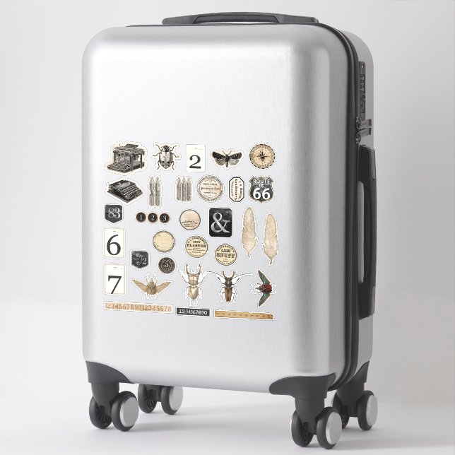 Vintage Random Elements Sticker Sheet (Suitcase)