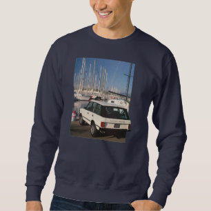 Vintage Range Rover Classic with Sailboats Sweater