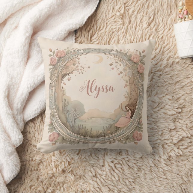 Vintage Rapunzel Fairytale Cushion (Blanket)