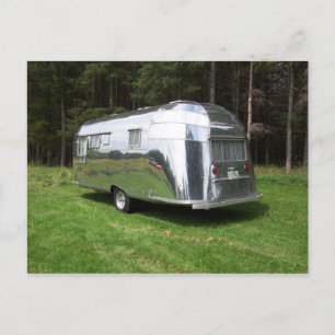 Vintage Rare AS Flying Cloud 1957 Travel Trailer Holiday Postcard