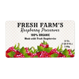 Vintage Raspberry Fruit Canning Jar Label