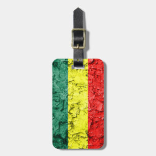 Vintage rasta flag luggage tag