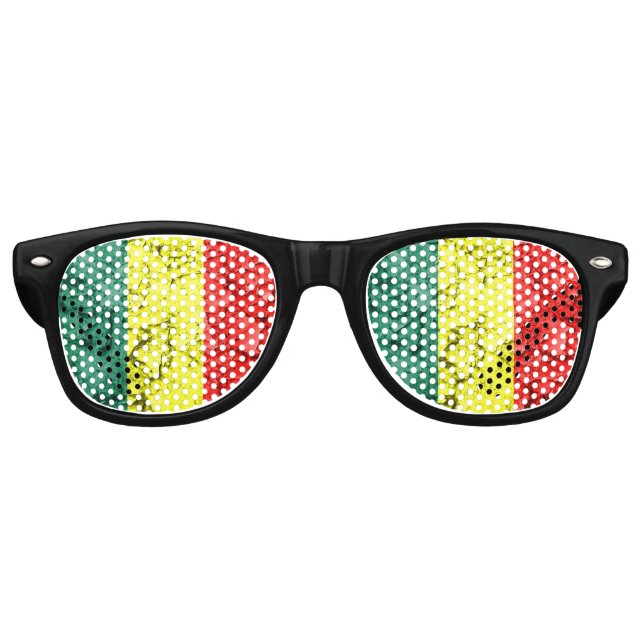 Vintage rasta flag retro sunglasses (Front)