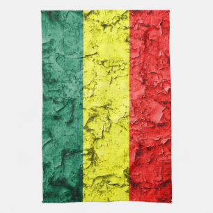 Vintage rasta flag tea towel