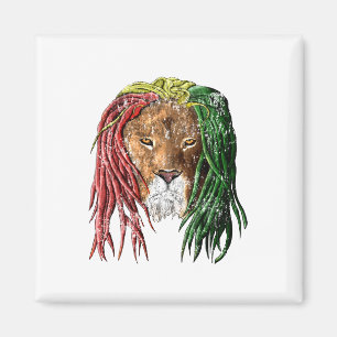 Vintage Rasta Reggae Lion Magnet