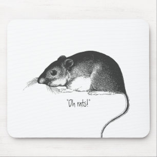 vintage rat mouse retro stylish chic   mat