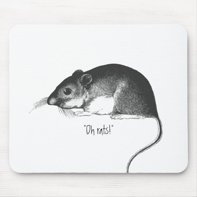 vintage rat mouse retro stylish chic   mouse mat (Front)