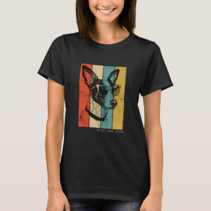 Vintage Rat Terrier Dog Mum Dad Kids Men Women_1 T-Shirt