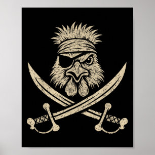 Vintage Rate Silkie Chicken And Crossbones Farm An Poster