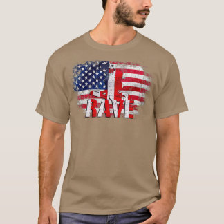 Vintage Rave Coach With American Flag For DJ T-Shirt