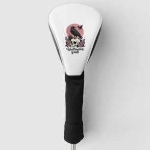 Vintage Raven Skull Halloween Y’all Golf Head Cover