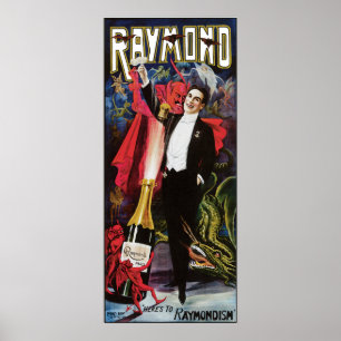 Vintage Raymond the Great Advertising Poster