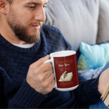 Vintage Reading Book Wild Flowers Coffee Mug