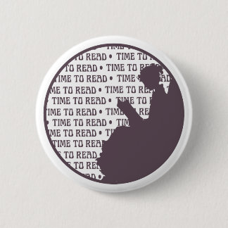 Vintage Reading Lady button for Book lovers