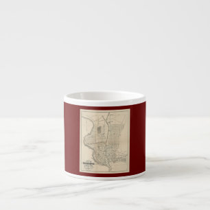 Vintage Reading PA Map 1877 Espresso Cup